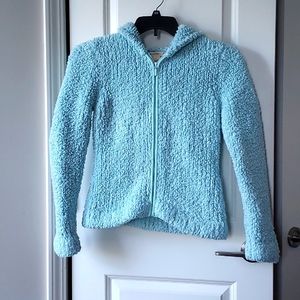 Sarsaparilla long sleeve hooded blue winter coat medium zipper